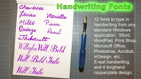 Handwriting Fonts Screenshots 1