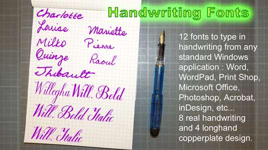 Handwriting Fonts screenshot 1