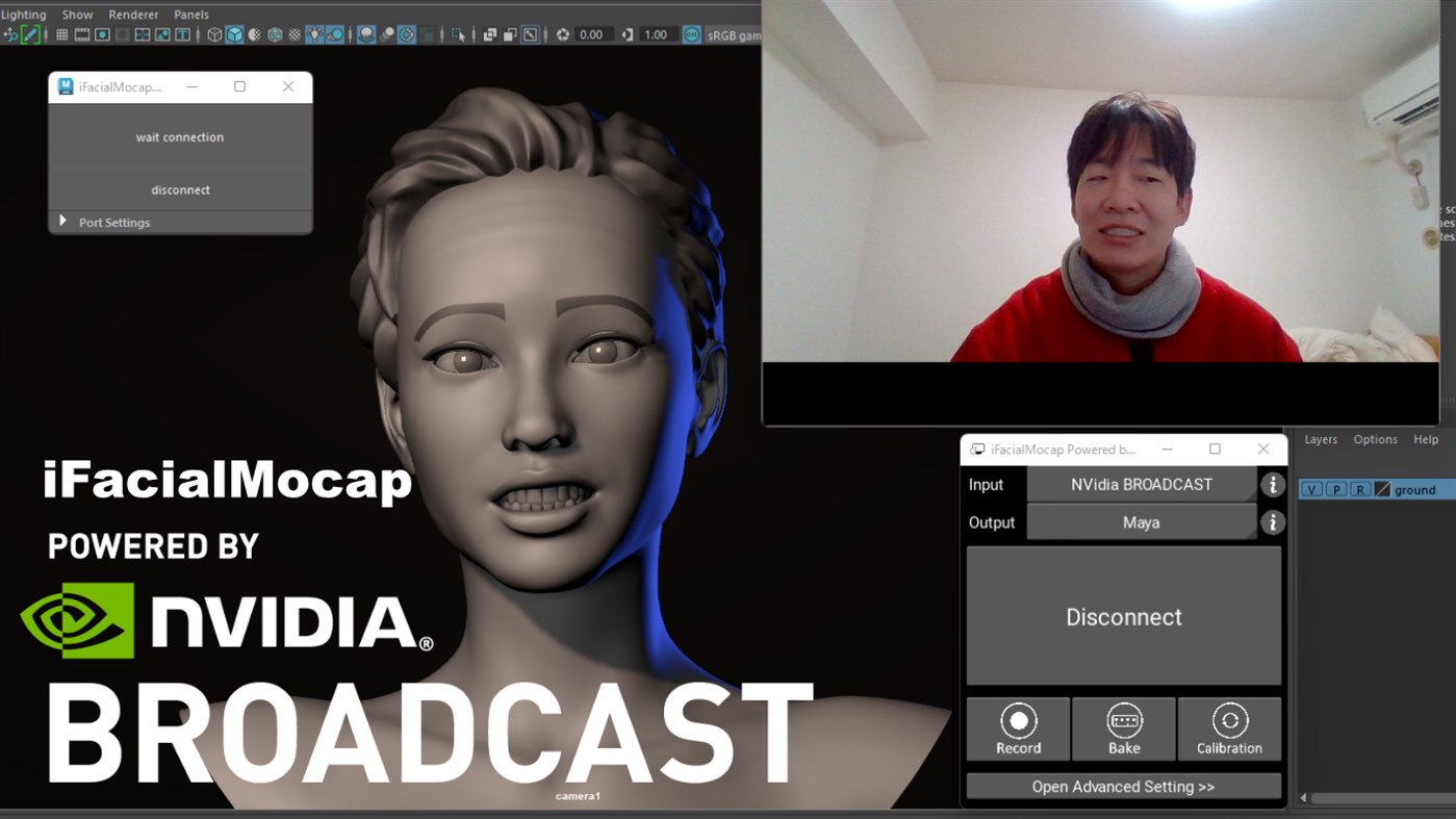 #1. iFacialMocap Powered by NVIDIA Broadcast (Windows) 来自: DevelopW LLC