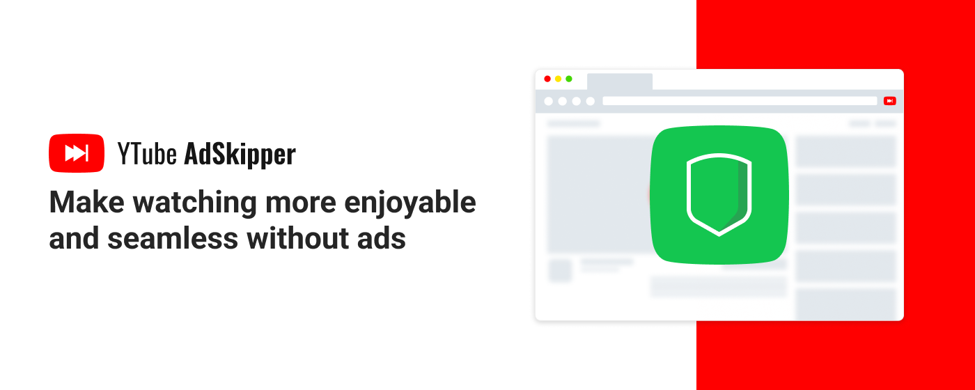 YTube AdSkipper - Ad-Free YouTube marquee promo image