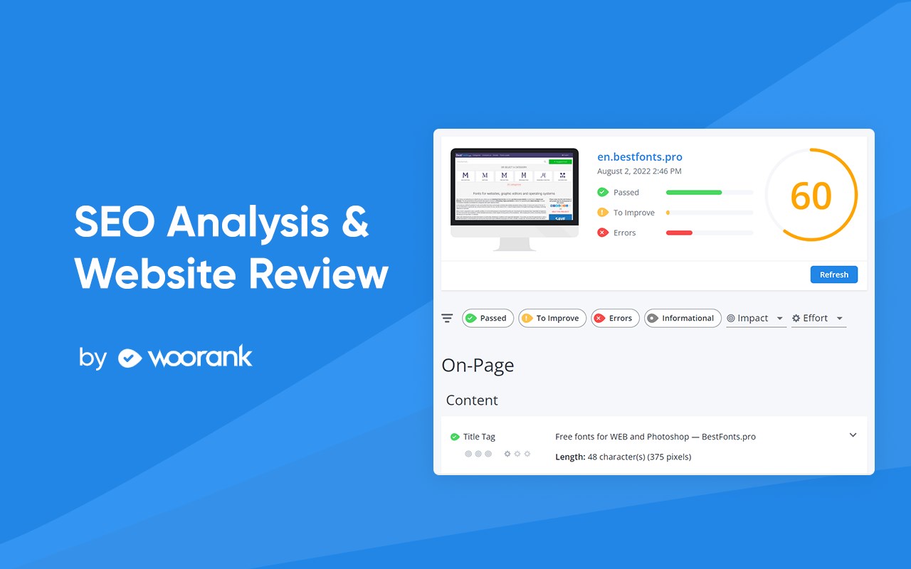 SEO Analysis & Website Review by WooRank promo image