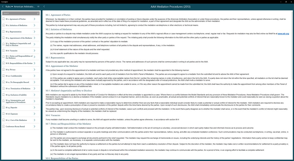 The Arbitration Handbook (Windows) 게시자: Covington & Burling LLP