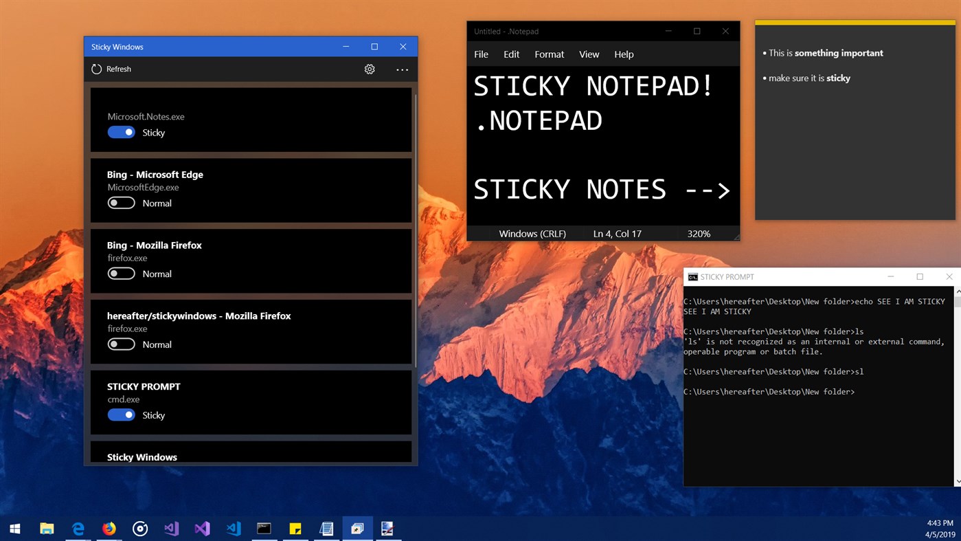 #3. Sticky Windows (Windows) 由: Hereafter2