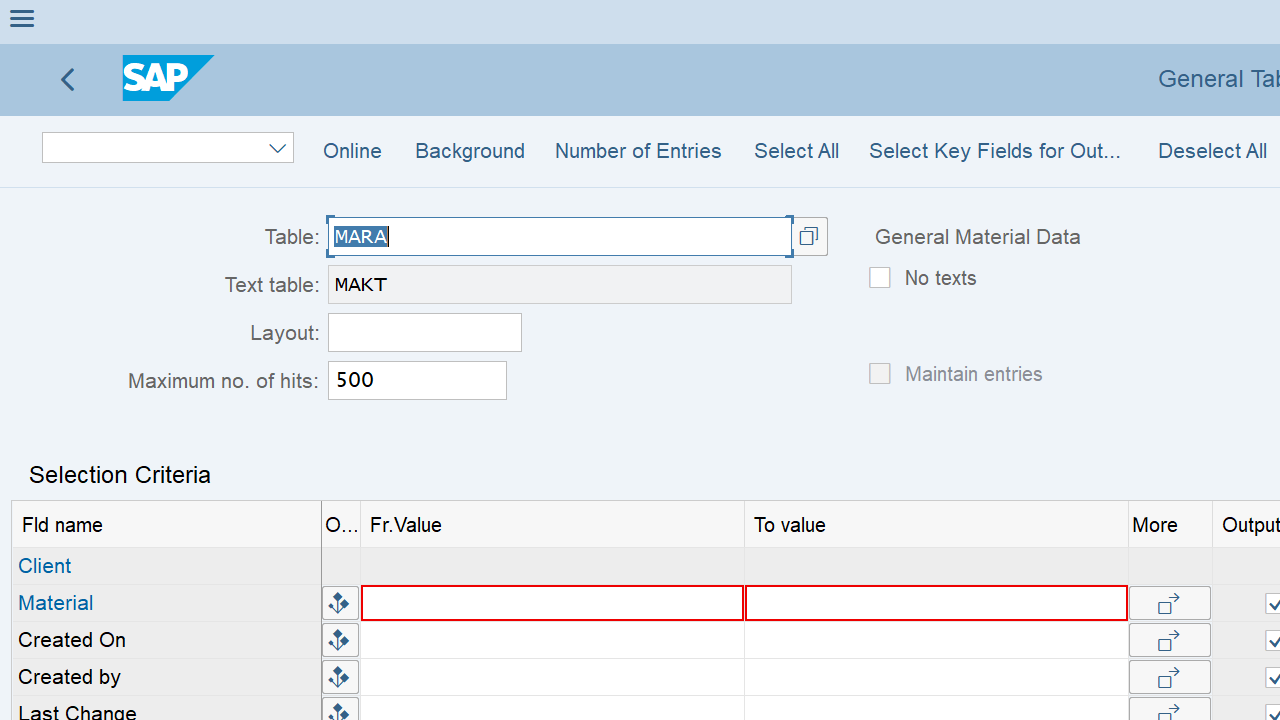 Snapshot 2 of Excel Export Client for SAP