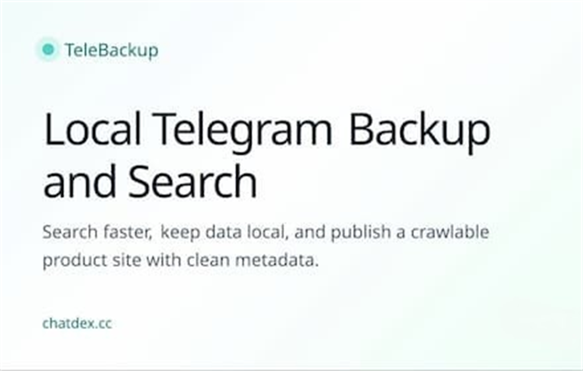 TeleBackup - Telegram Downloader & Multimedia Archiving Tool