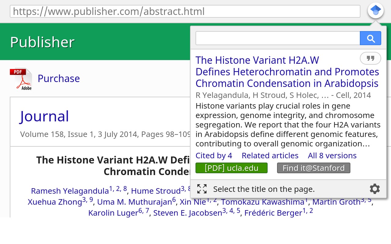 Google Scholar Button