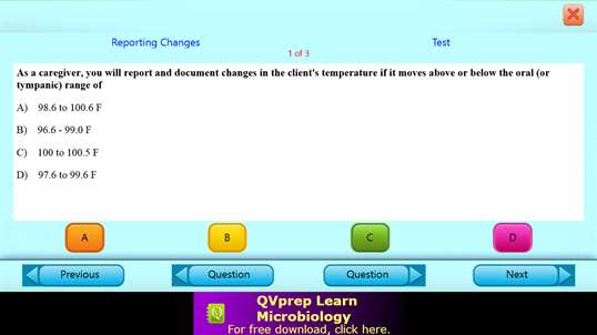 QVprep Lite Nursing, Caregiver, PCA prep screenshot 9