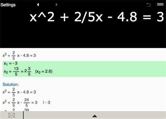 Quadratic Equations with Steps screenshot 2