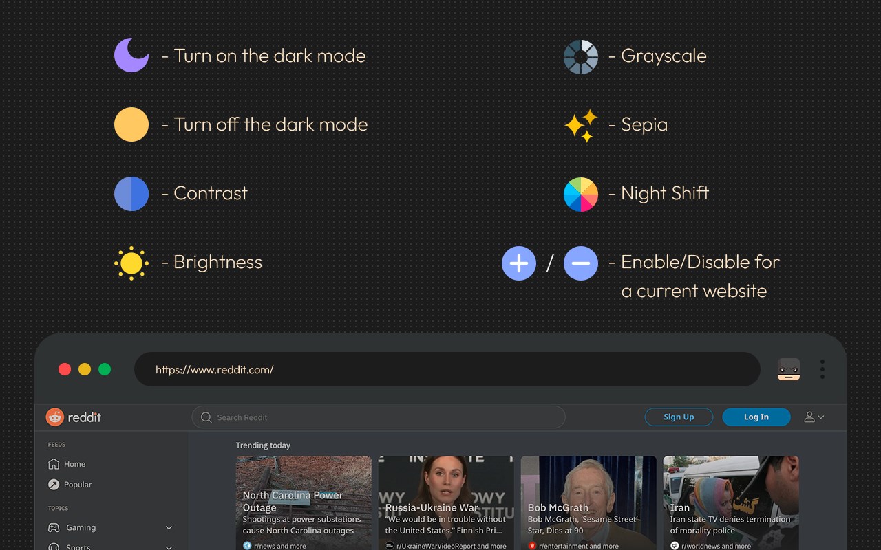 Dark mode - dark theme for Edge