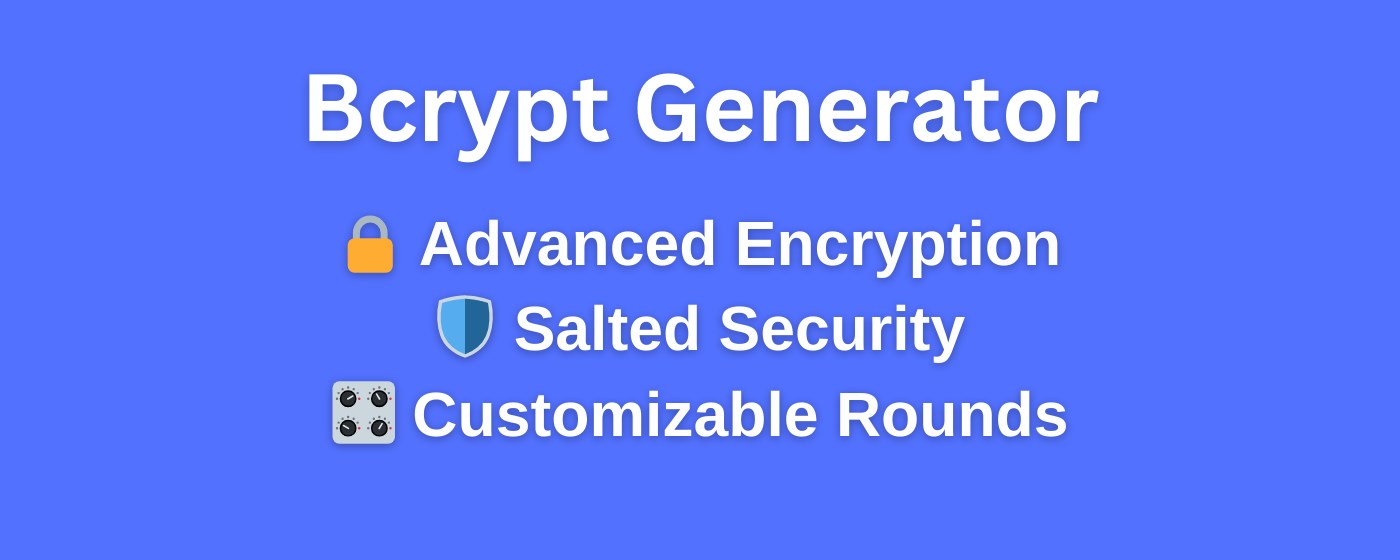 Bcrypt Hash Generator - Secure Password Encryption