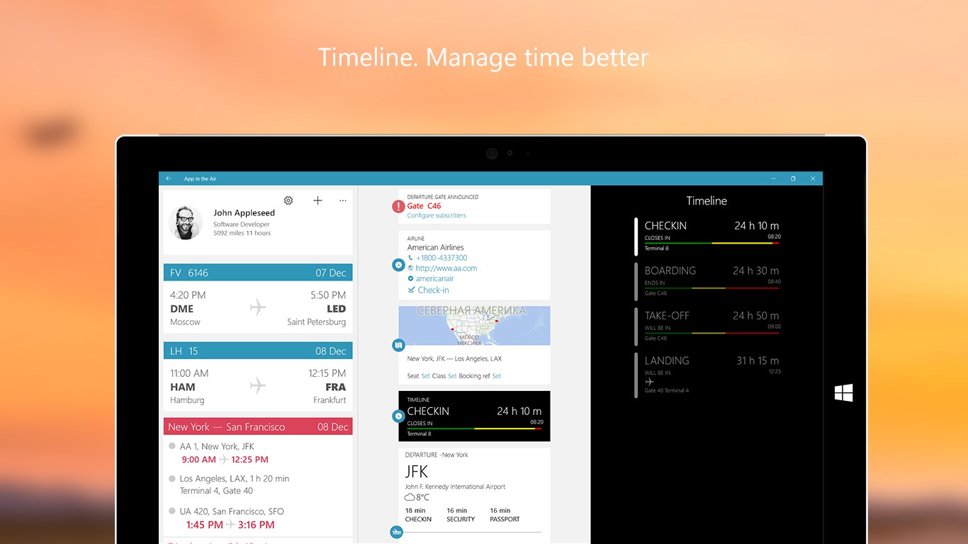 App in the Air for Windows 10 Mobile