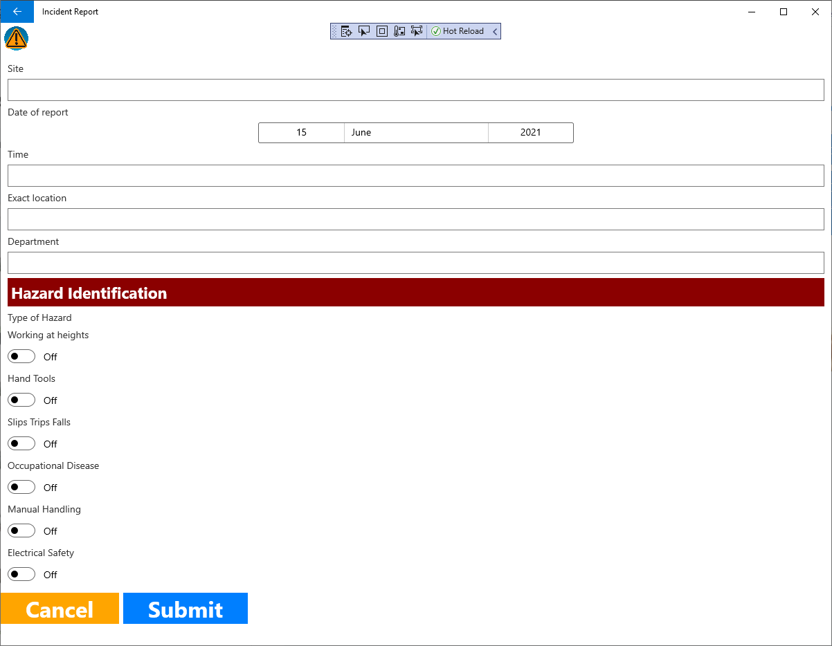 Incident Reports Screen Shots 2
