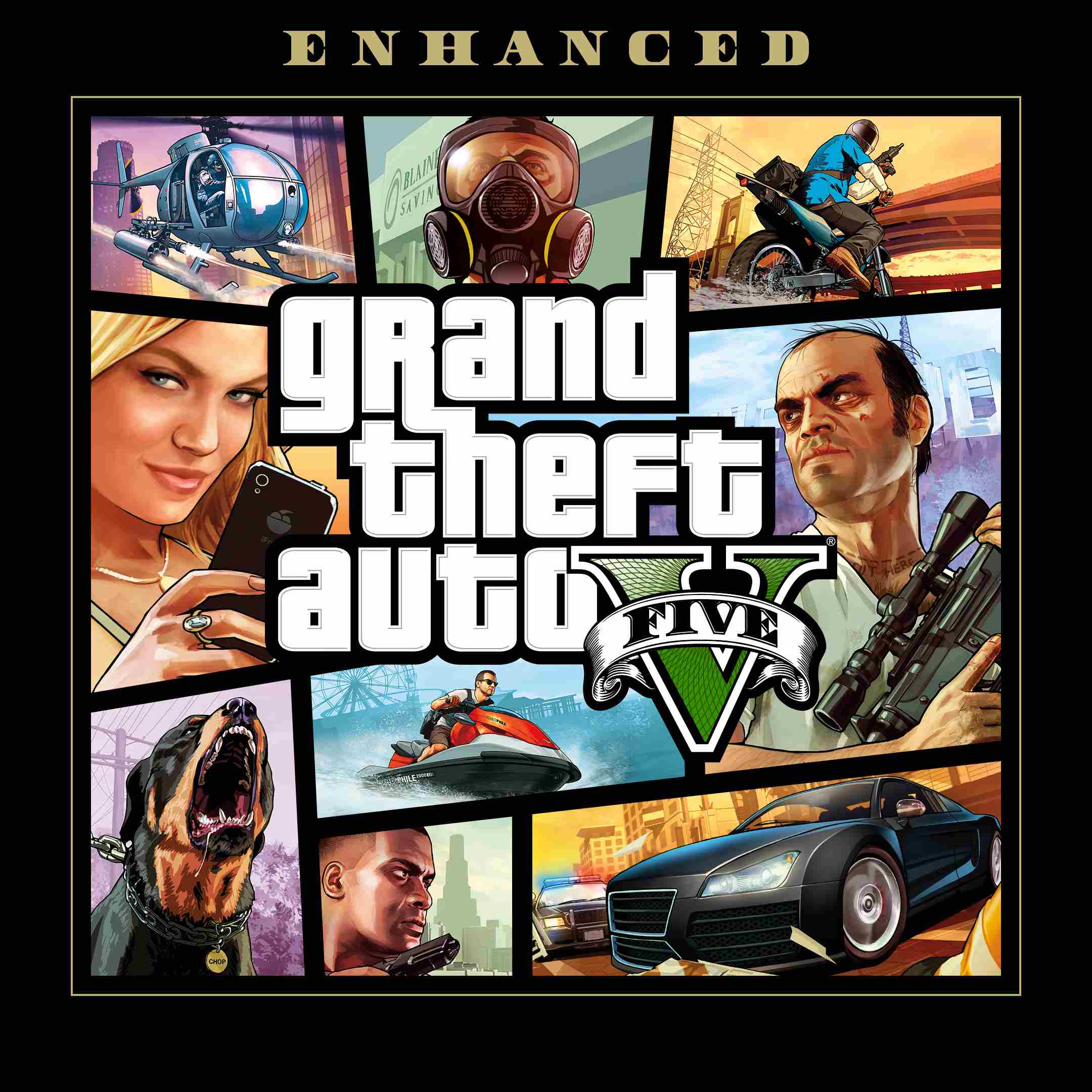 Bundle Grand Theft Auto V Enhanced (PC) e Pacote Tubarão-Branco