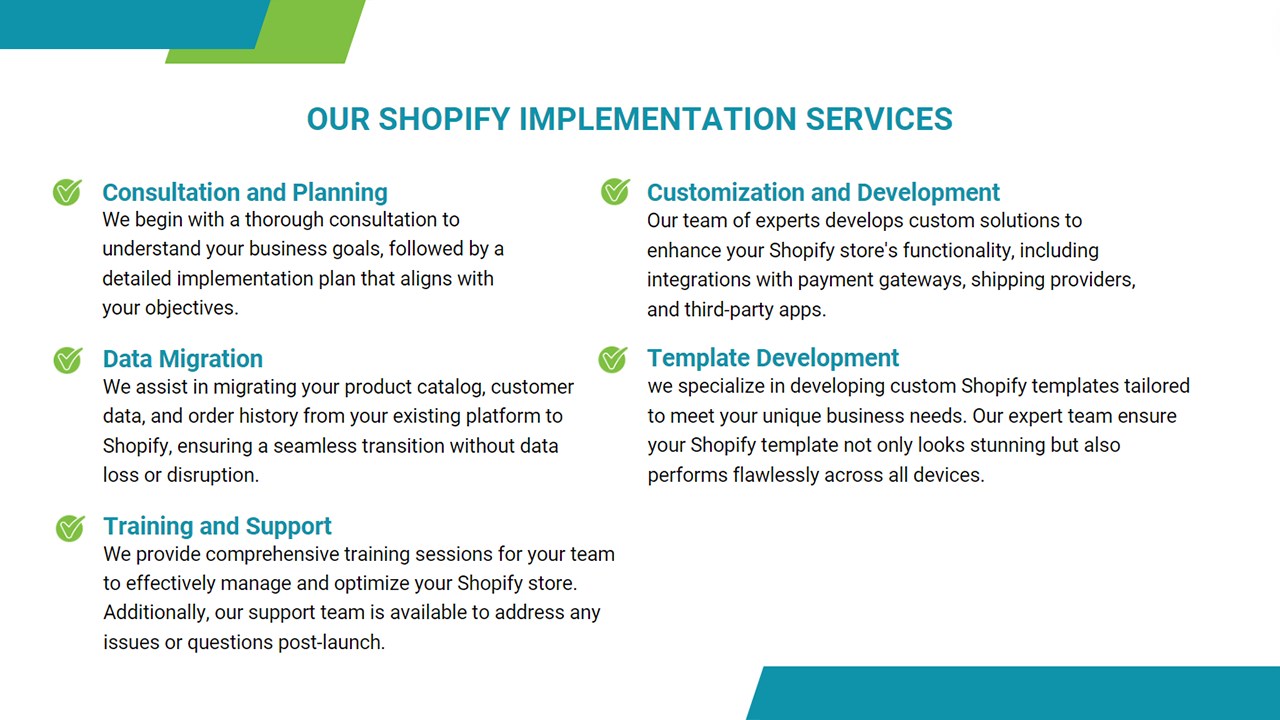 Snapshot 3 of Shopify Implementation from Dynamics eShop