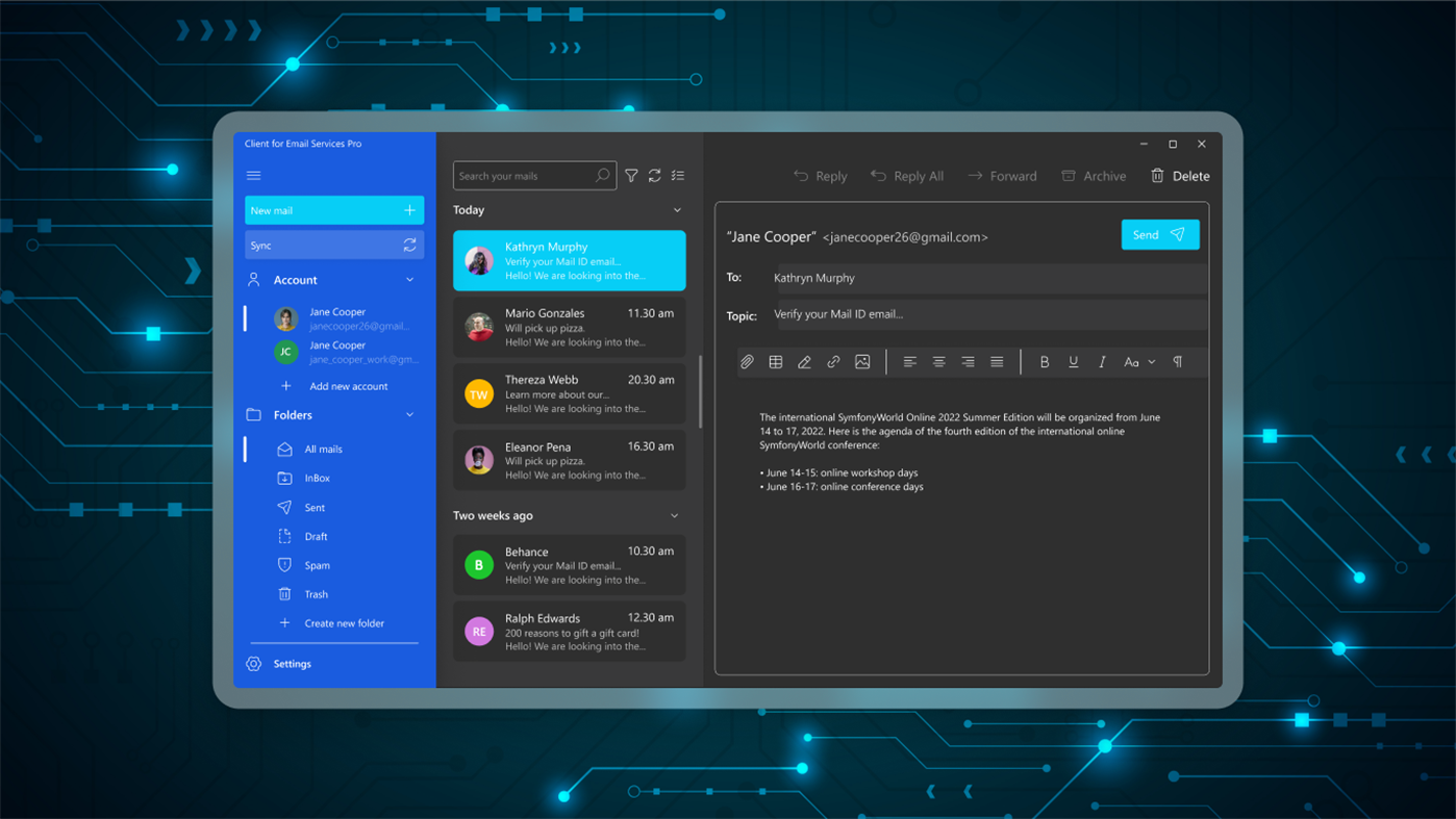 #2. Client for Email Services PRO (Windows) โดย: Articent Group LLC