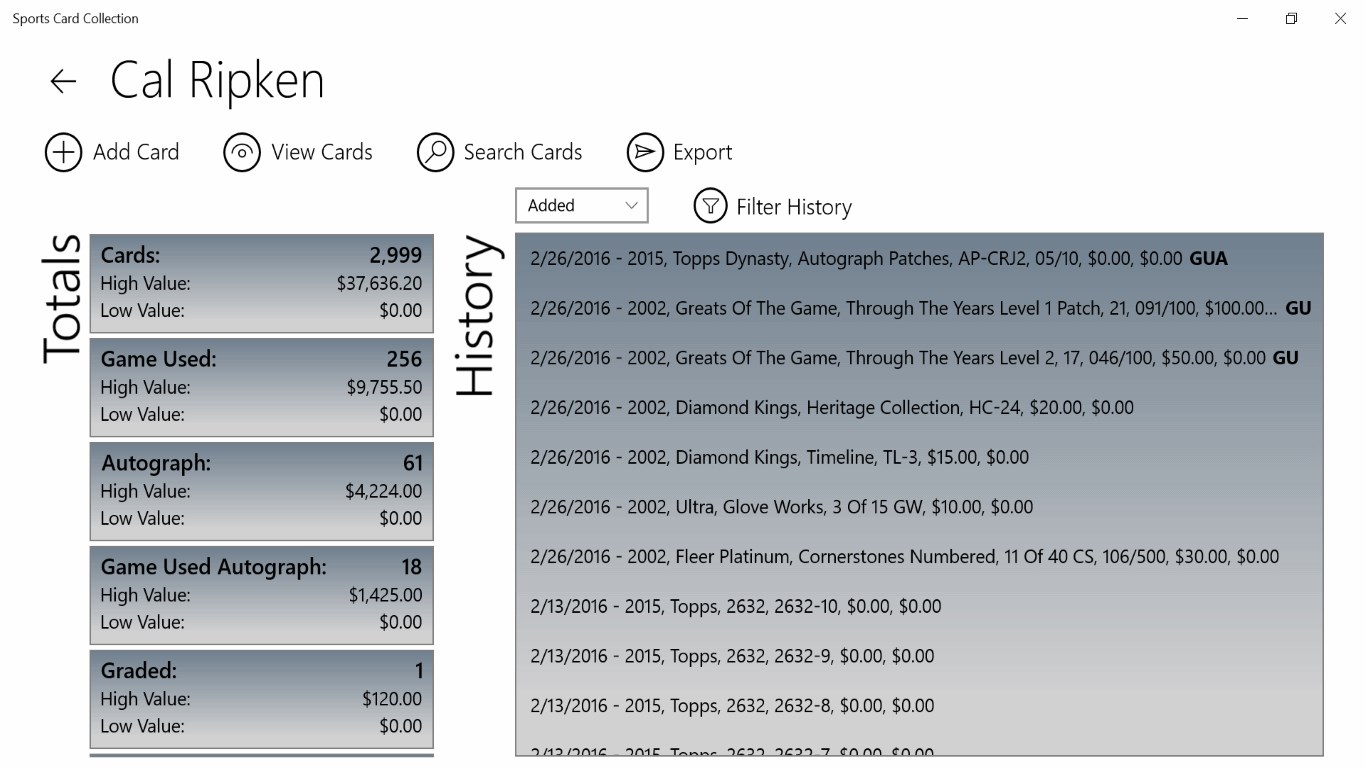 Sports card inventory software for mac