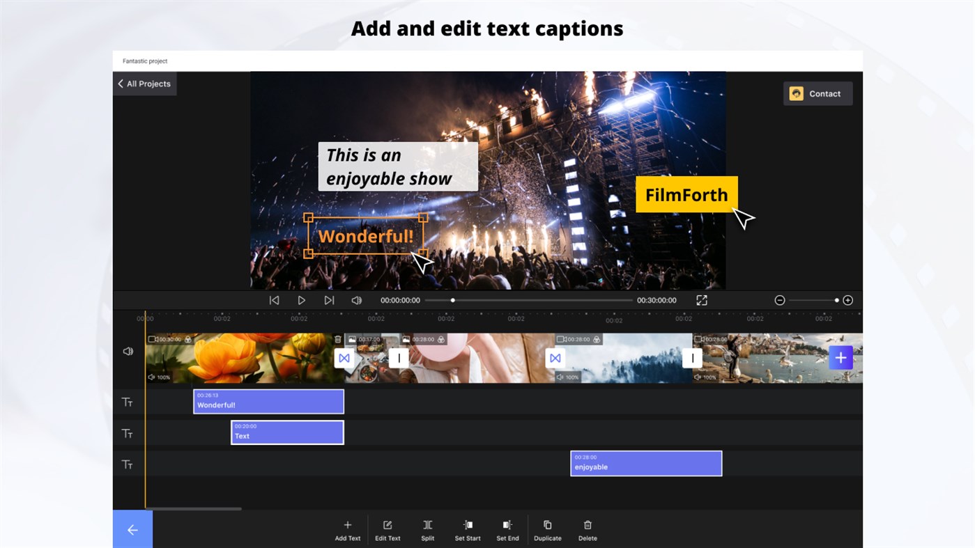 Filmforth видео редактор и фото