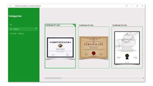 Certificate Templates for Adobe Photoshop screenshot 4