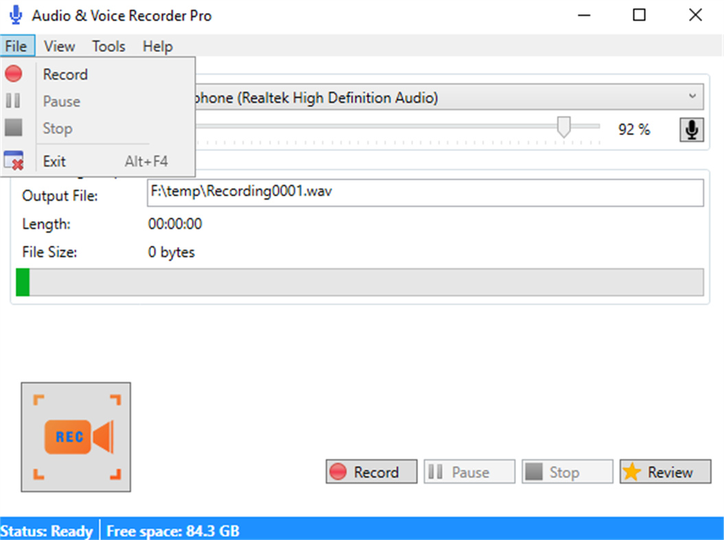 #2. Audio Recorder & Voice Recorder Pro (Windows) Podle: CoolLeGet Inc