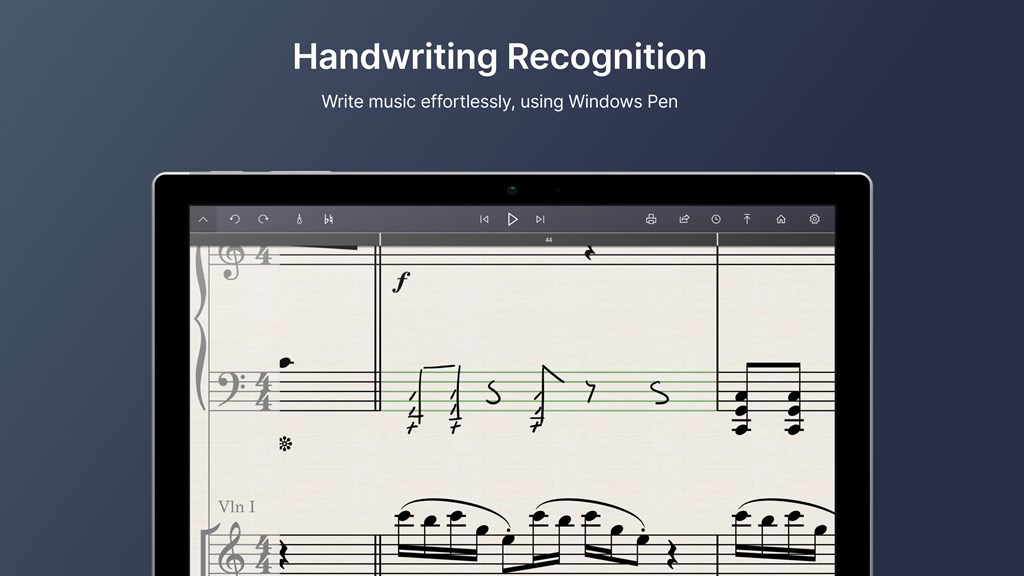 A pen and touch display used for score annotation.