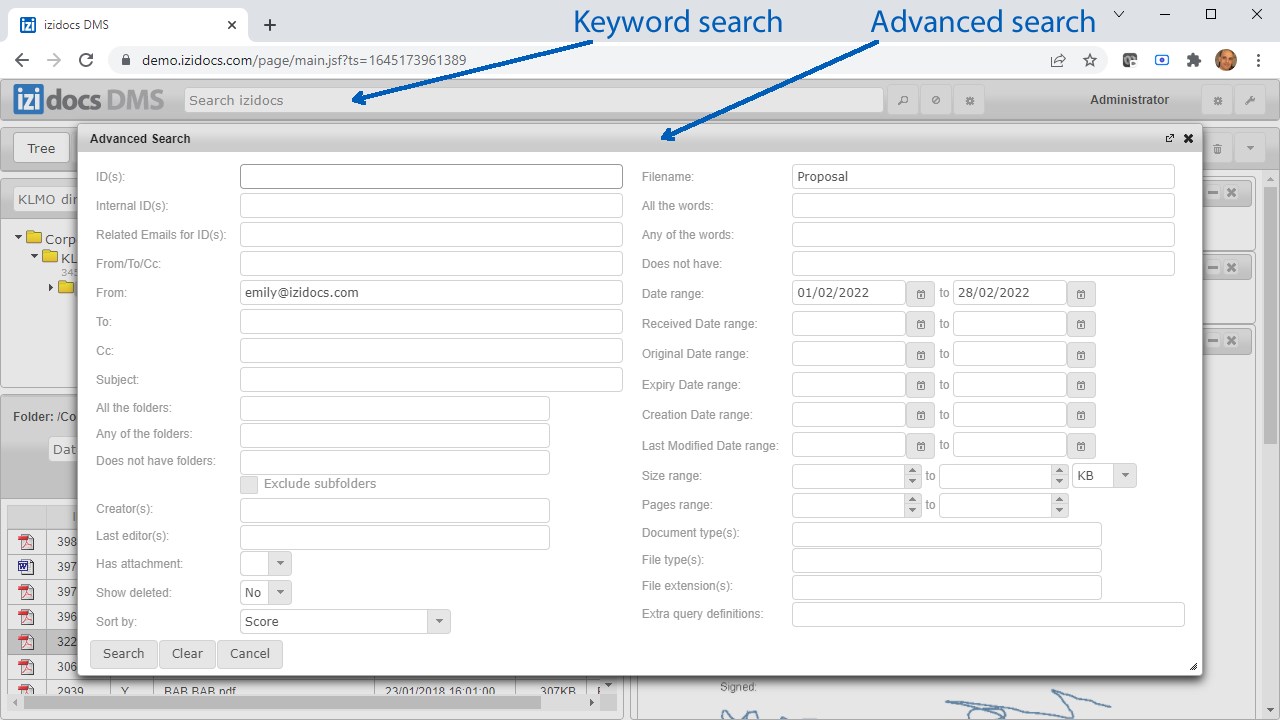 Snapshot 5 of izidocs Document Management Solution