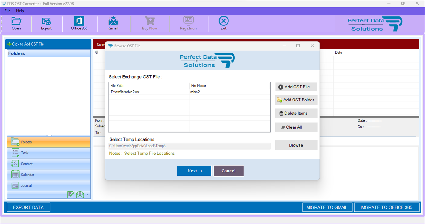 #2. OST To PST Converter Software (Windows) Bởi: Perfect Data Solutions