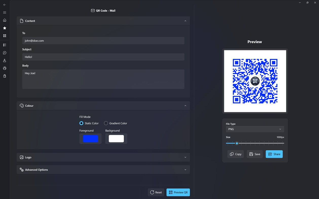 #9. QR Code Generator Pro (Windows) Bởi: Aadhil RF