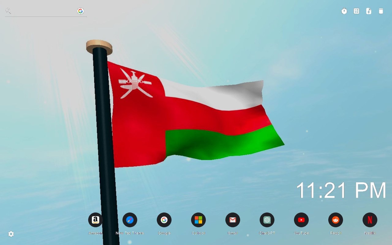 Oman Flag Wallpaper New Tab