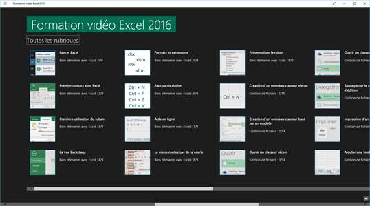 Formation vidéo Excel ® 2016 screenshot 4