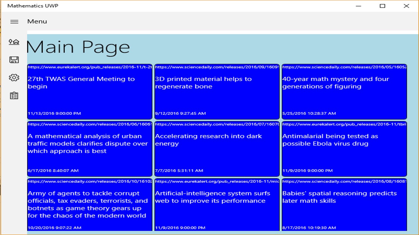 Page safer. AMD UWP Version Control. UWP context menu. Mathematics menu. Beneath our feet.