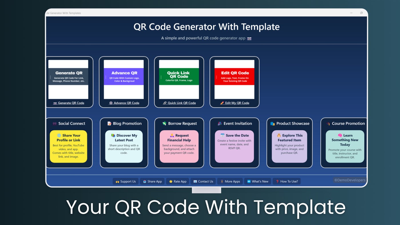 #1. QR Code Generator With Templates (Windows) 作者: Demo Developers