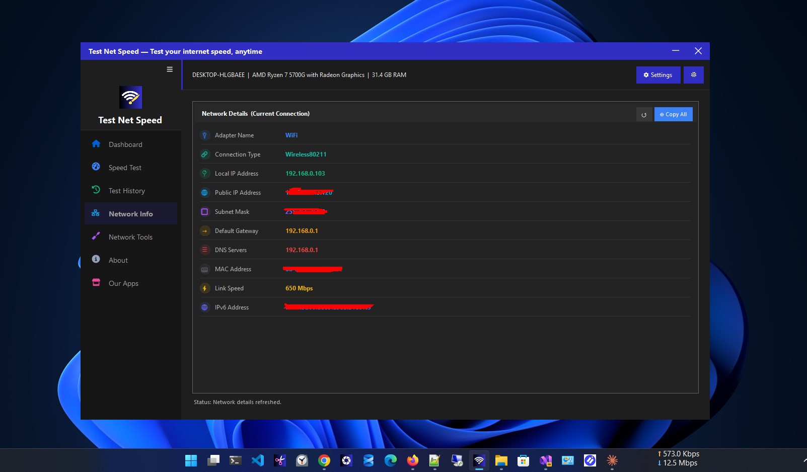 Test Net Speed screenshot