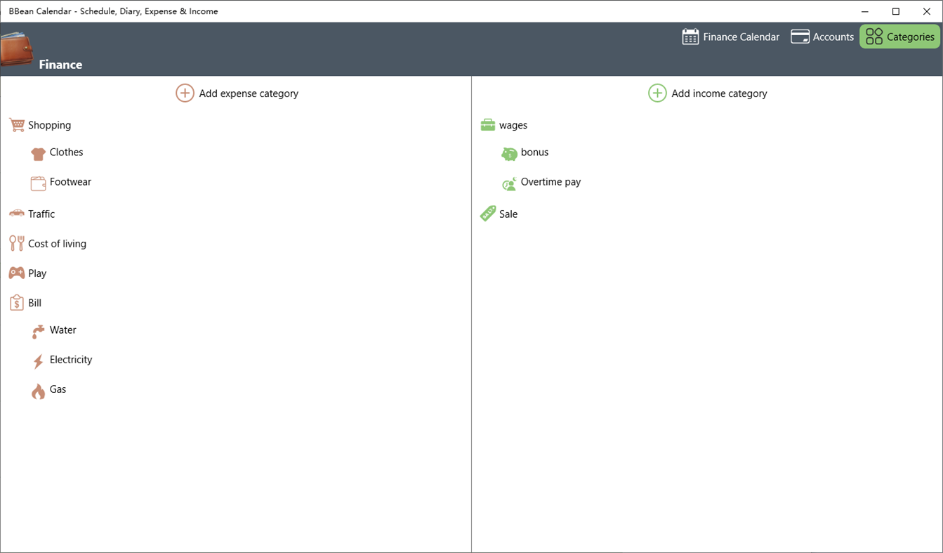 #5. BBean Calendar - Schedule, Spending (Windows) By: aurora 2099