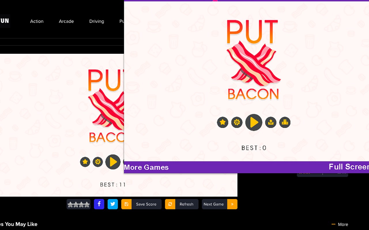 Put Bacon - Html5 Game