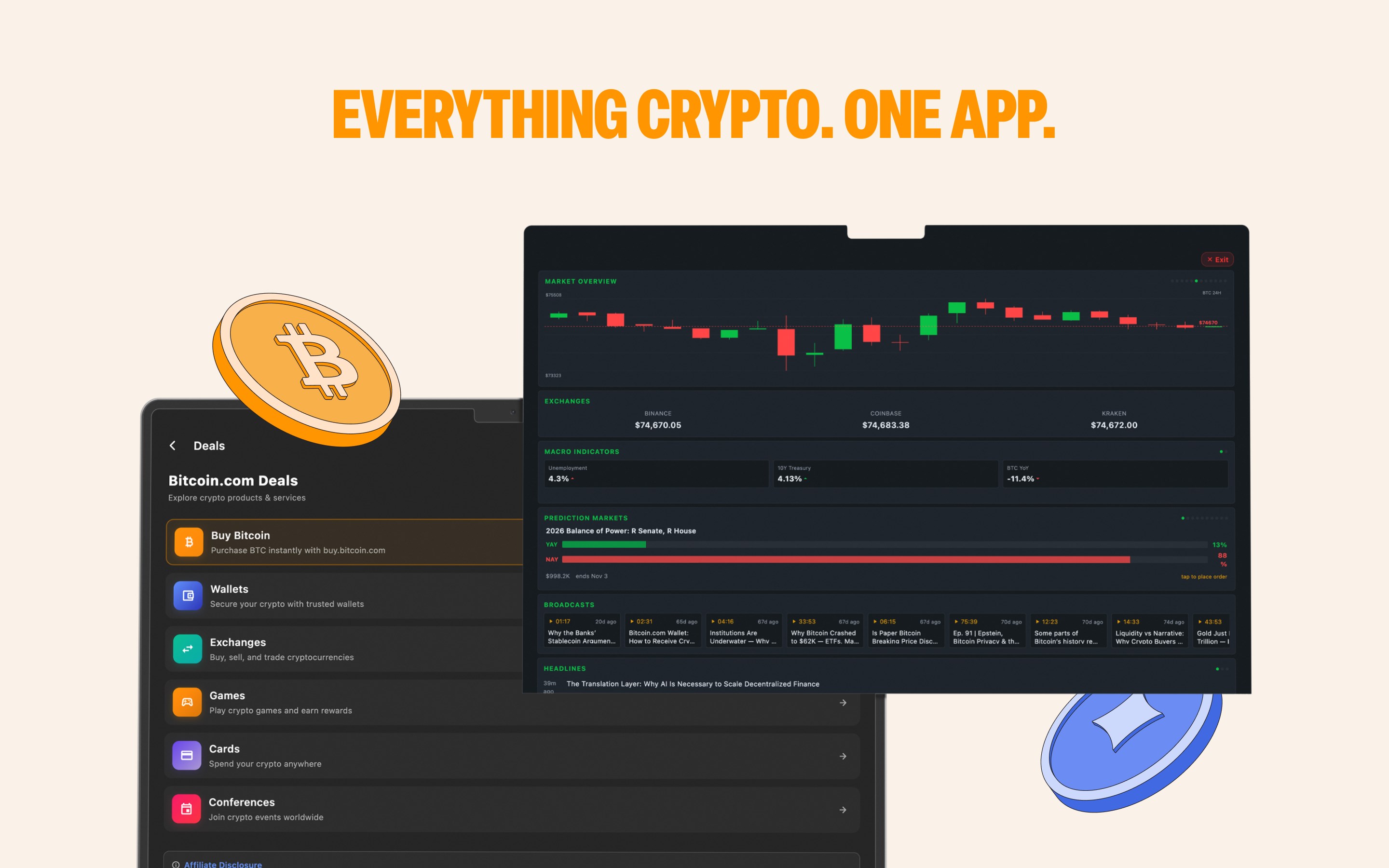 Bitcoin: News screenshot