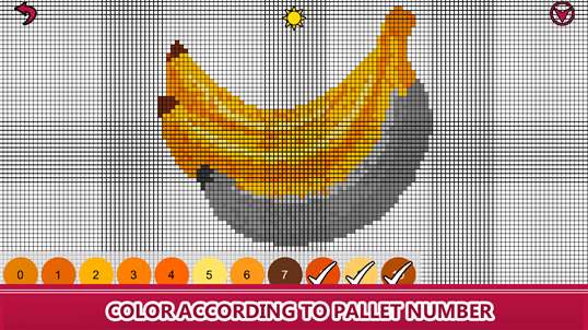 Fruits Color By Number : Pixel Art, Food Coloring screenshot 4