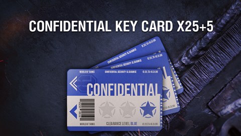 World of Tanks - 25 Confidential Key Cards + 5 Bonus!