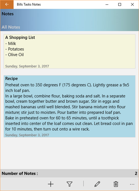 #4. Bills Tasks Notes (Windows) 由: gjbsolutions