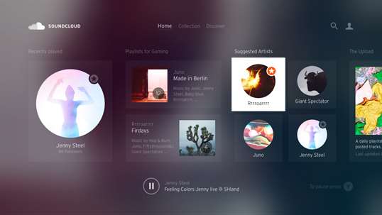 SoundCloud for Windows (Beta) screenshot 1