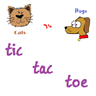 Cats vs. Dogs Tic Tac Toe