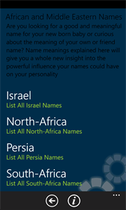 African and Middle Eastern Names screenshot 3