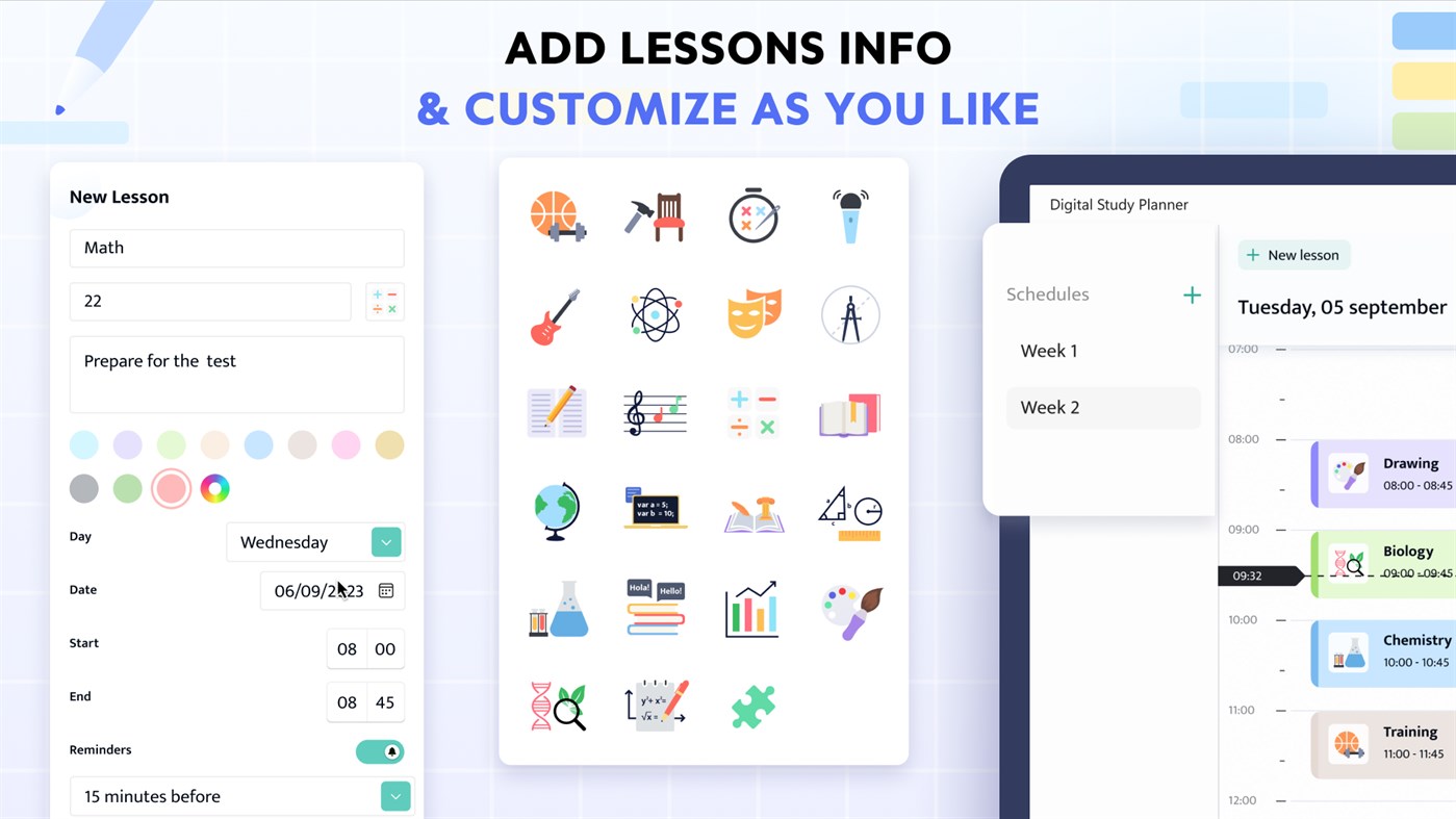 #3. Digital Study Planner (Windows) Podle: APPTERRA