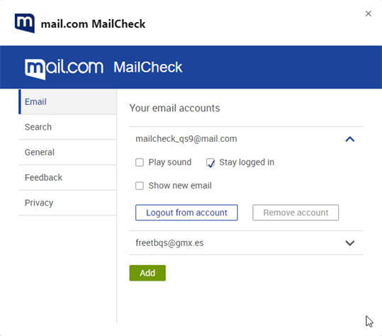 mail.com MailCheck screenshot 3