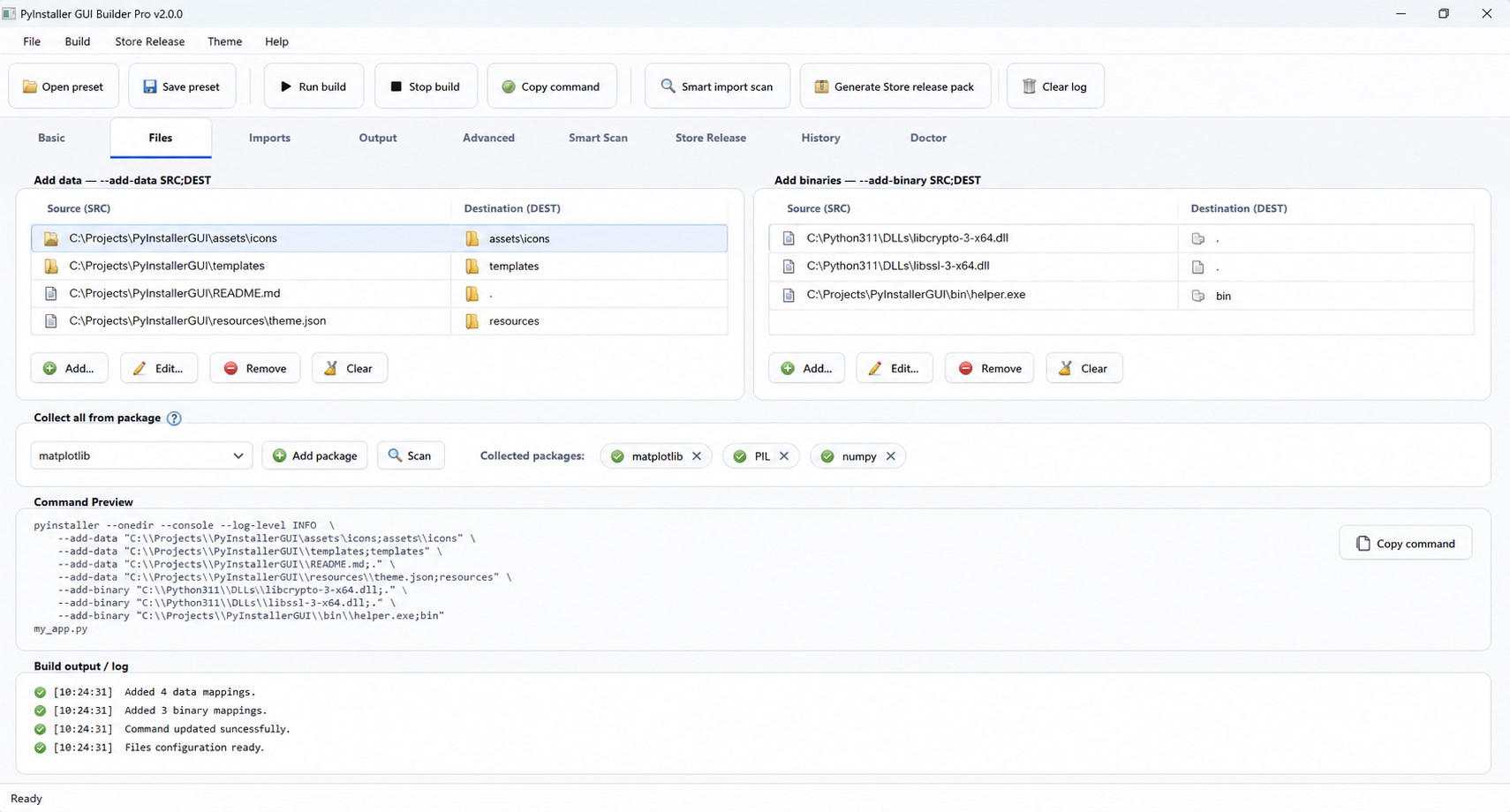 PyInstaller screenshot