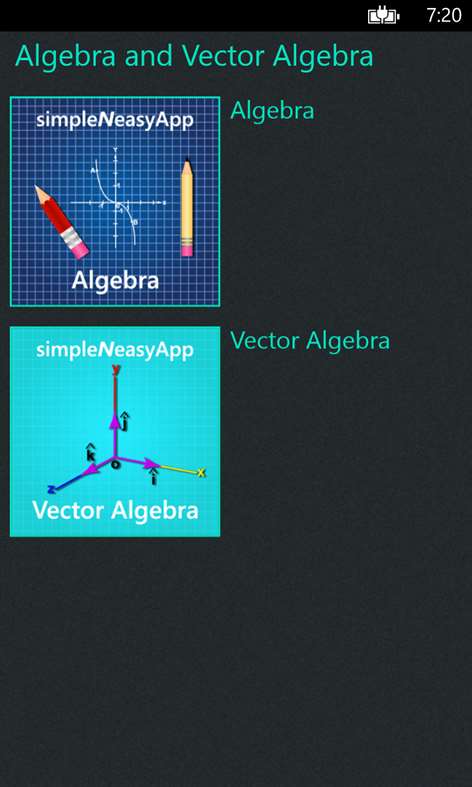 Algebra and Vector Algebra Screenshots 2