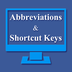 Computer Abbreviations & Shortcut Keys