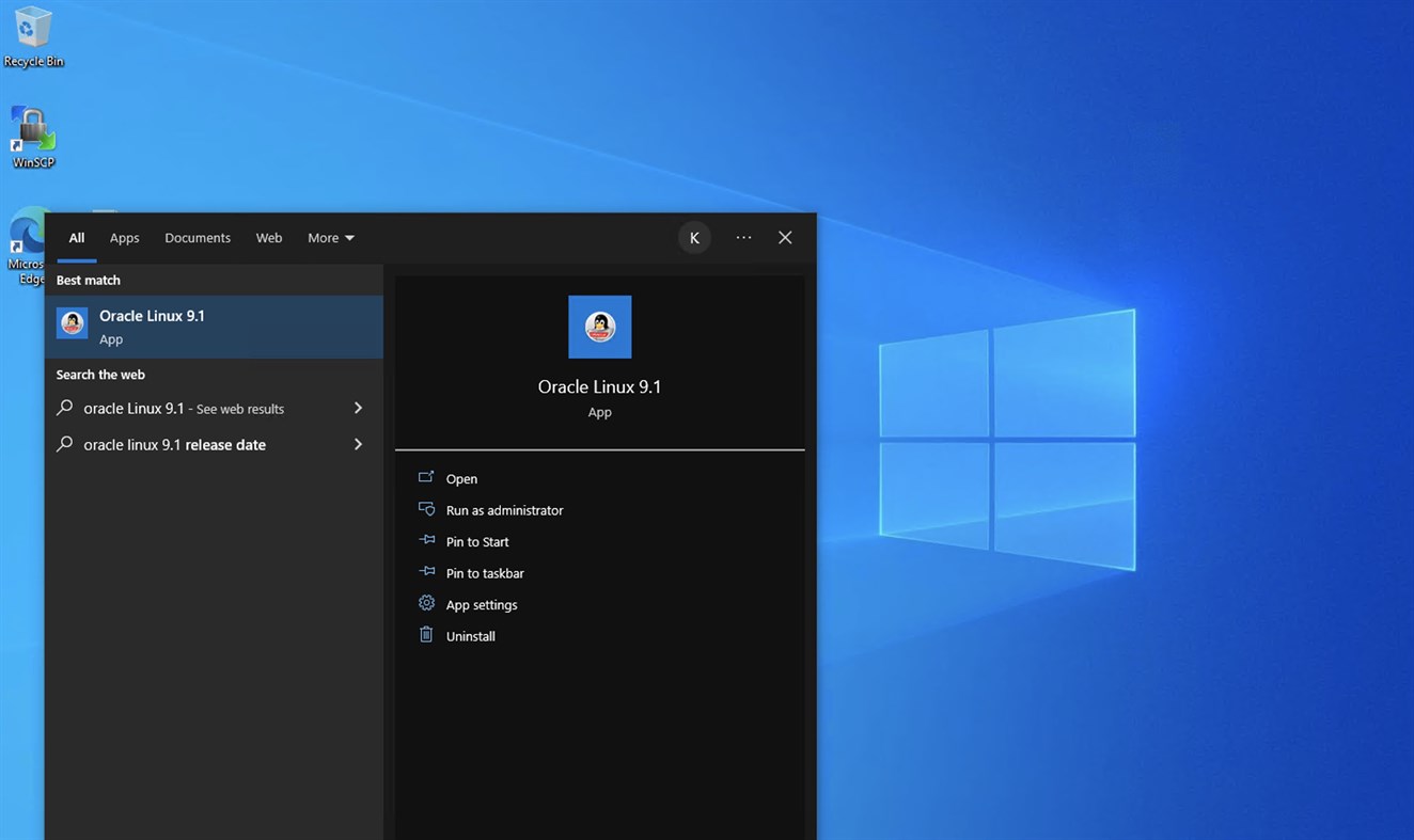 #2. Oracle Linux 9.1 (Windows) By: Oracle America, Inc.