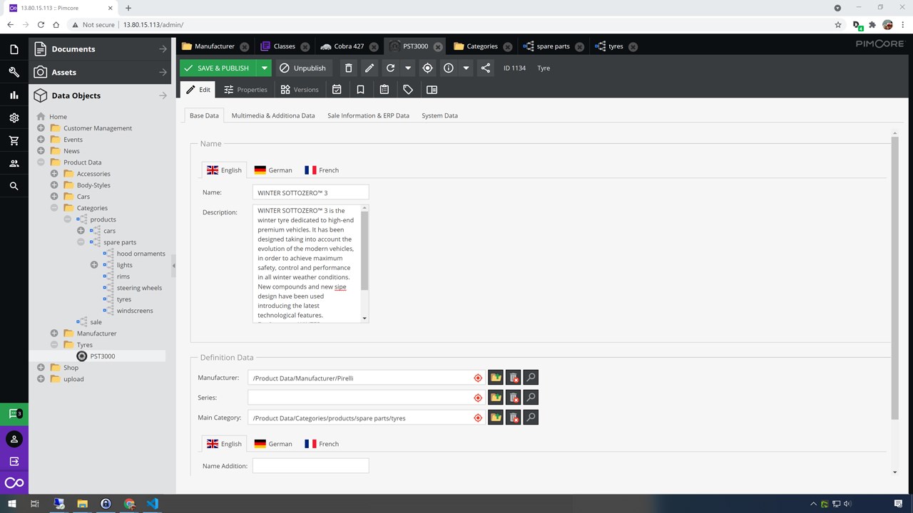 Snapshot 3 of Commerce 365 for Magento - Pimcore module