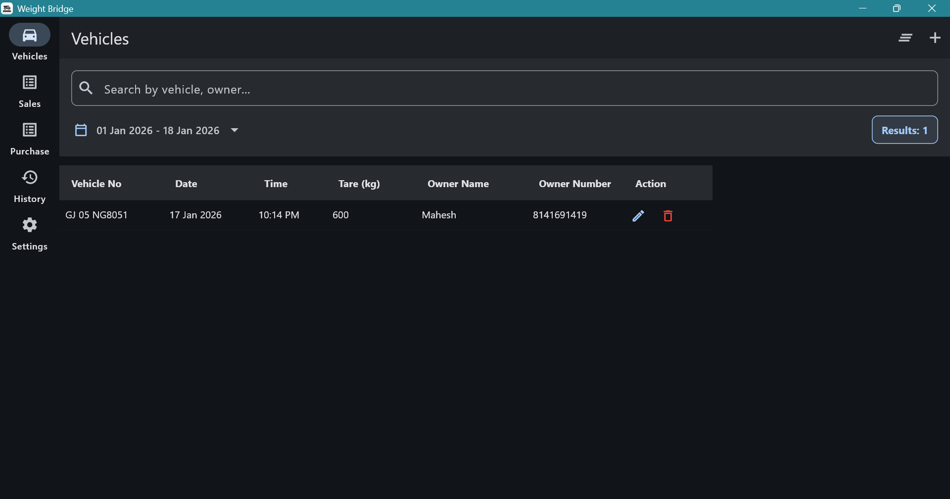 WeightBridge CRM Dashboard