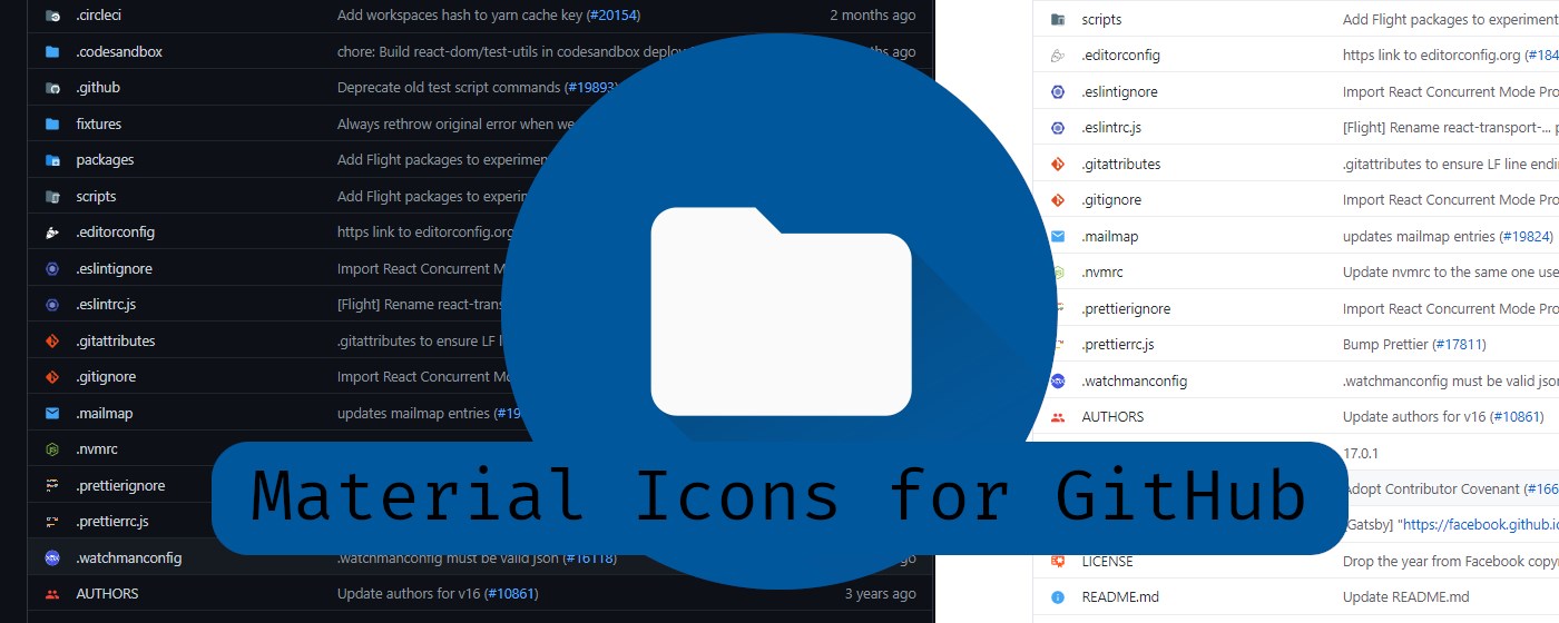 Material Icons for GitHub marquee promo image